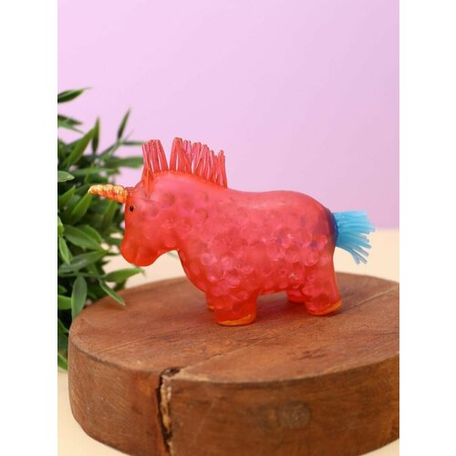 Игрушка антистресс, мялка Colorful unicorn squishy red