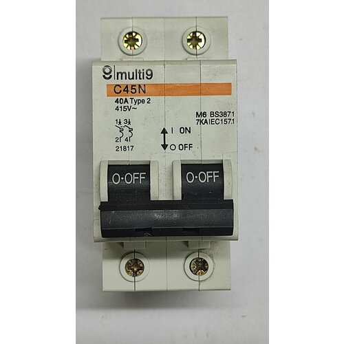 Schneider Electric MERLIN GERIN Multi 9 Выключатель автоматический двухполюсный 40А C C45N 21817 schneider r the other merlin