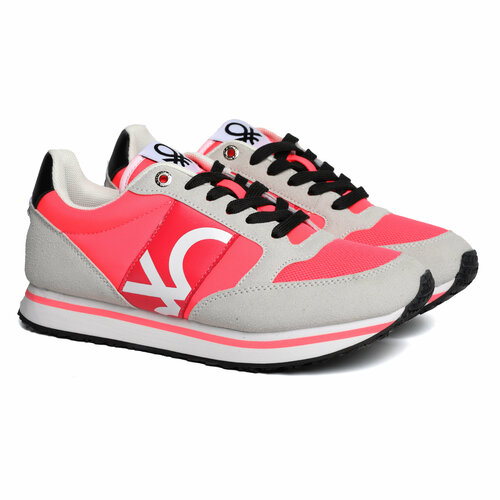 фото Кроссовки united colors of benetton, размер 36 eu, фуксия, белый