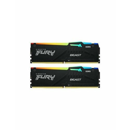 Память оперативная DDR5 Kingston FURY Beast Black RGB EXPO CL36 32Gb PC41600 5200Mhz KF552C36BBEAK2-32 1578400₽