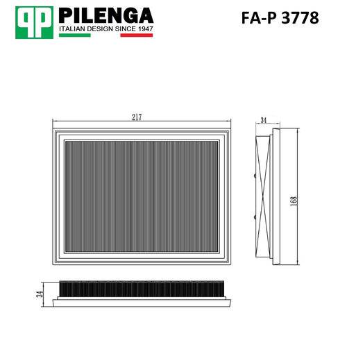 Фильтр воздушный Pilenga FA-P3778 Ford: 1140778 1729854