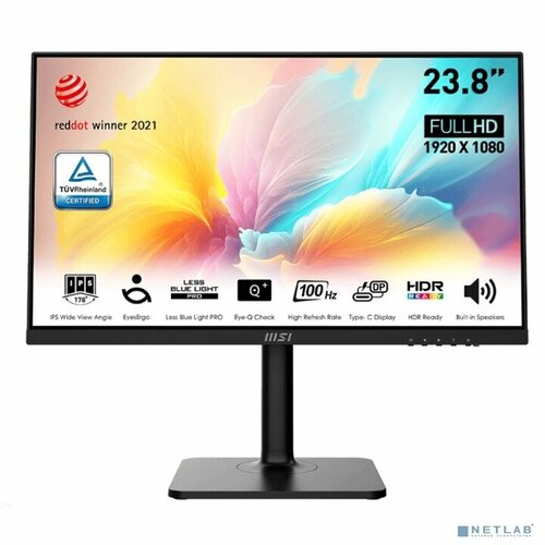 MicroStar Монитор LCD MSI 238 MD2412P Modern черный IPS 1920x1080 100Hz 5ms 169 300cd 178178 HDMI MM USB-CPD 15W HAS Pivot 9S6-3PA59H-095 чёрный 2442100₽