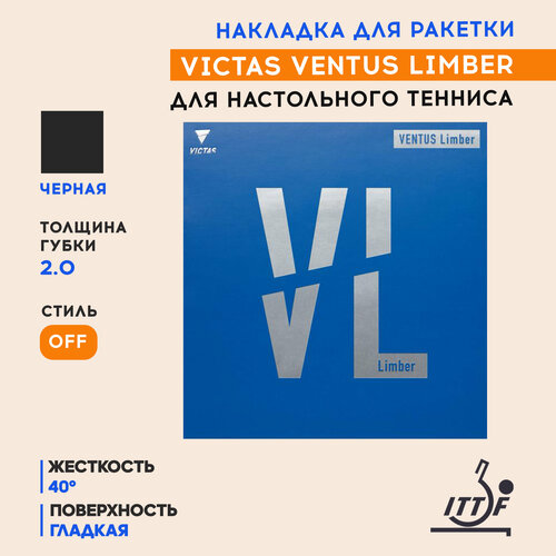 фото Накладка victas ventus limber (черная 2.0 мм)