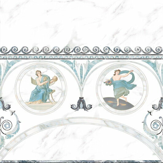 Керамическая плитка Europa Ceramica Calacatta Dec Cеnefa musa Декор 45х45 4шт Напольный декор 45x45 (цена за 16 шт)