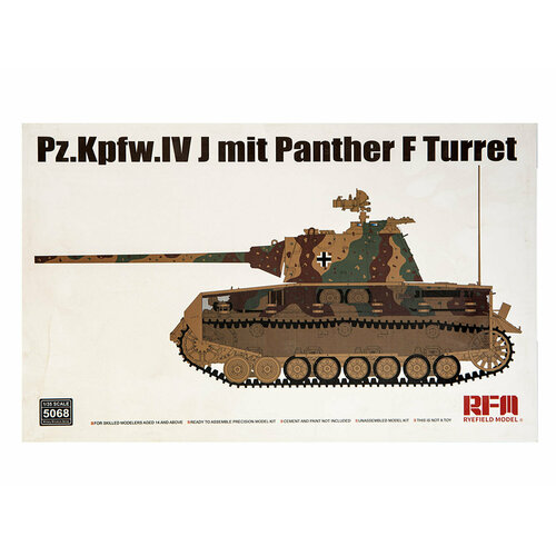 RM-5068 RFM Немецкий средний танк Pz.Kpfw.IV J с башней Panther F (1:35) rm 2011 rfm фототравление для pz kpfw iv j mit panther f turret 1 35