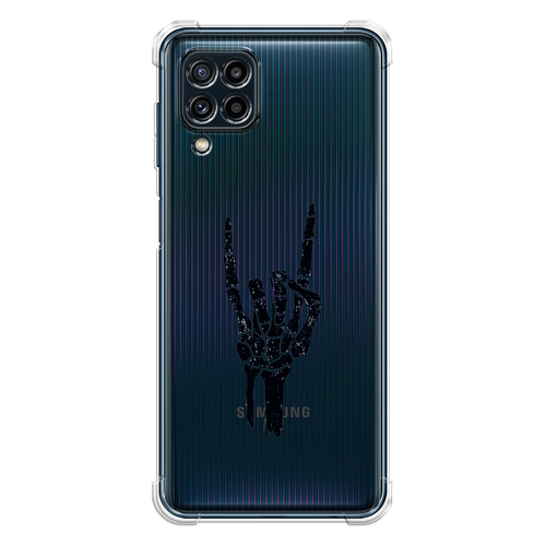 противоударный силиконовый чехол rock for a skeleton на samsung galaxy s9 самсунг галакси с9 Противоударный силиконовый чехол на Samsung Galaxy M32 / Самсунг Галакси M32 с рисунком Rock for a skeleton