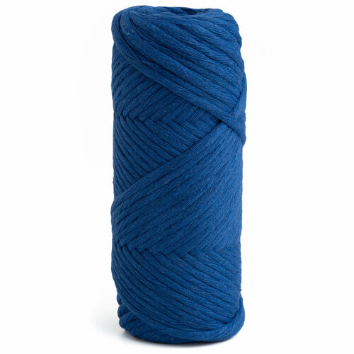 Шпагат хлопковый синий 4 мм 50 м для макраме, вязания, рукоделия