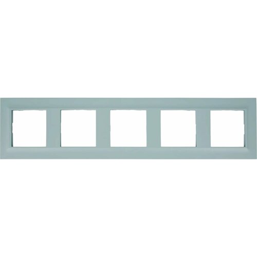 Рамка для розеток и выключателей Legrand Structura 5 постов, цвет голубой