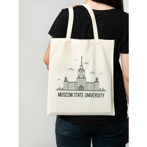 фото Сумка шоппер just4you, фактура матовая, плетеная, черный, бежевый