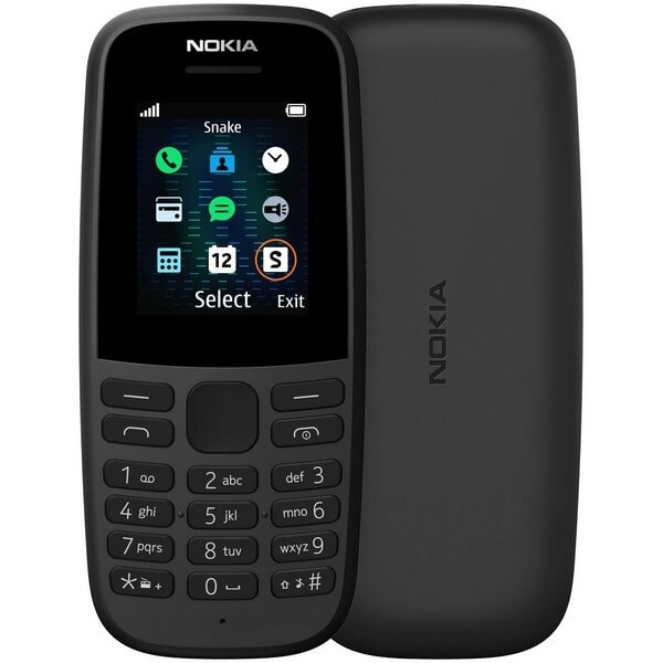 Телефон Nokia 105 DS (2019), 2 SIM, черный