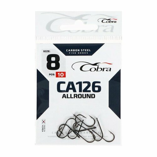 фото Крючки cobra allround, серия ca126, № 8, 10 шт.