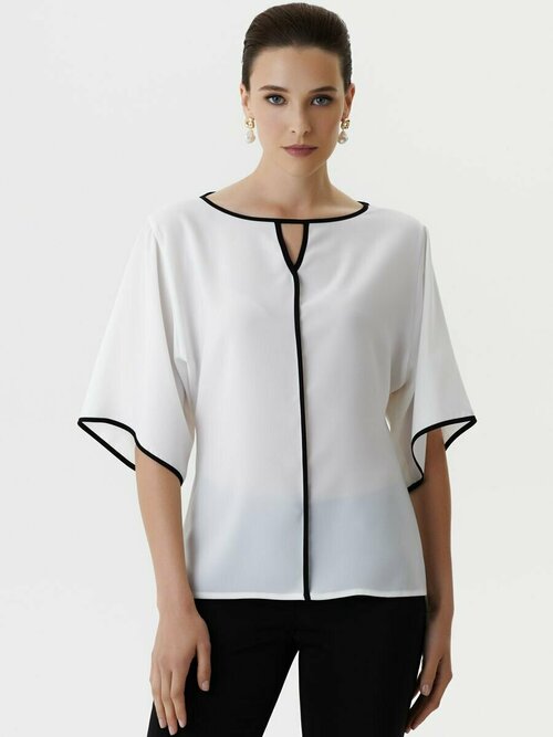 Блуза  Арт-Деко, размер 48, белый