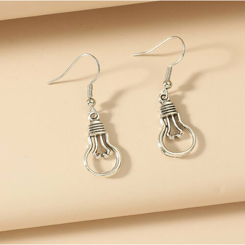 Серьги с подвесками  Серьги фигурные, размер/диаметр 40 мм., серебряный