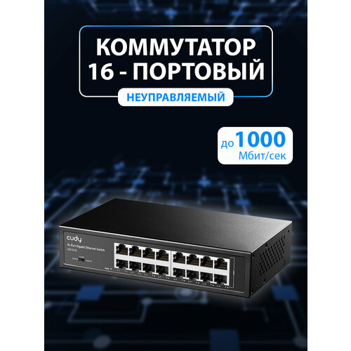 Сетевой коммутатор CUDY GS1016 629000₽
