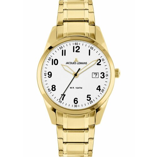 фото Наручные часы jacques lemans, золотой, белый