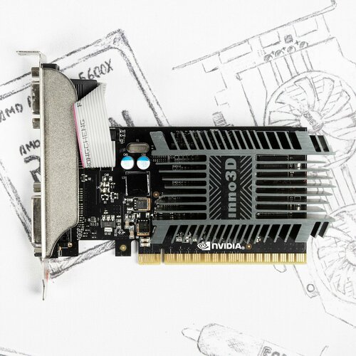 Видеокарта INNO3D GeForce GT 710 Silent LP 1Gb 513100₽