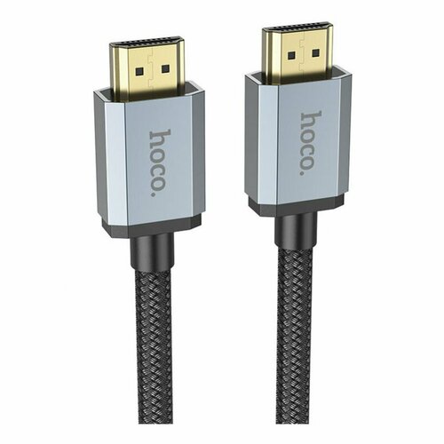 Кабель Hoco US03 HDMI-HDMI (8K) 2 м, черный кабель hdmi hoco us03 1 0м 48гбит с 8к плетеный черный