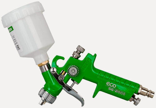 Изображение товара Краскораспылитель Eco SG-2000 (HVLP, сопло ф 1.0 мм, верхний бак 110 мл) (EC1531-10)