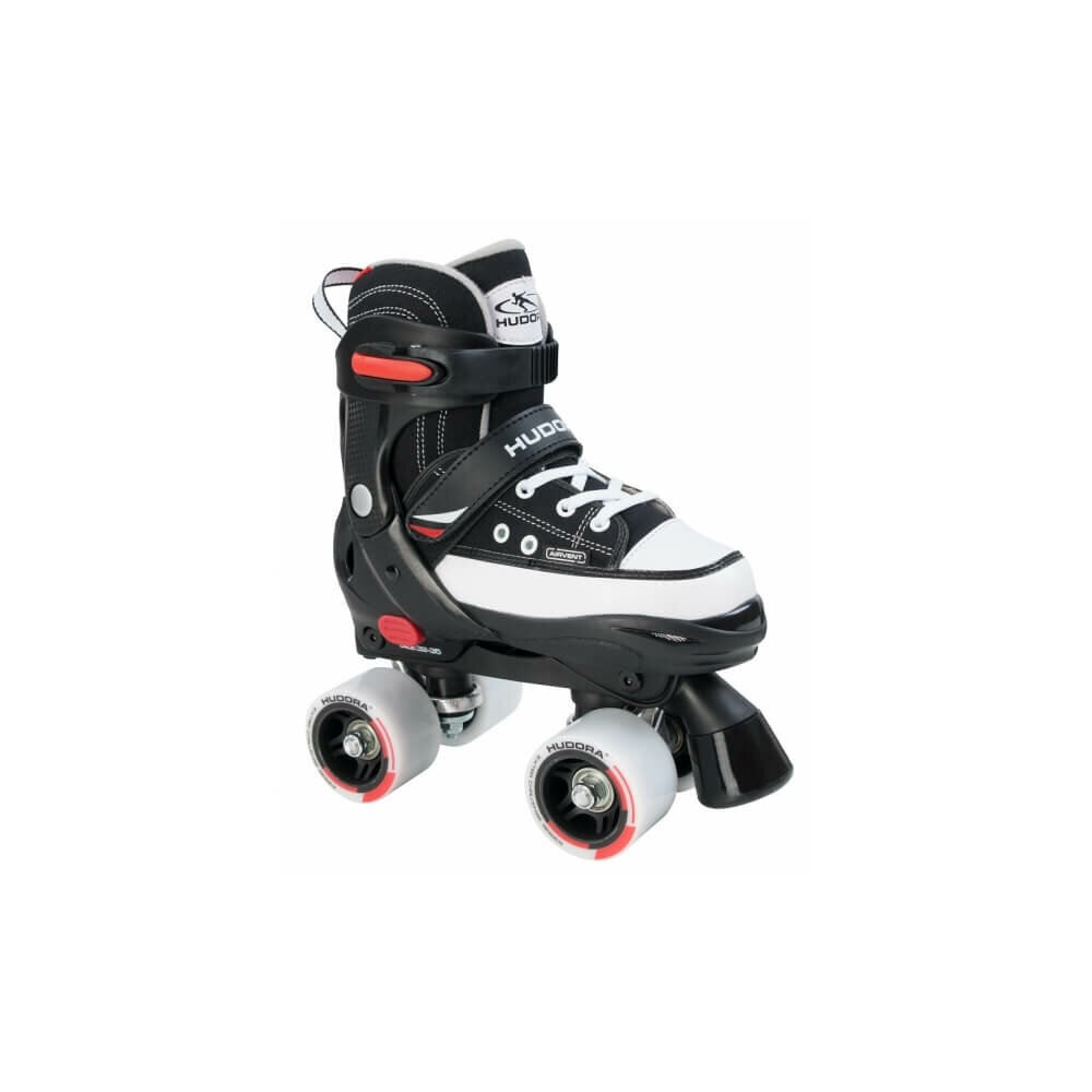 Раздвижные ролики-квады HUDORA Roller Skate, чёрный 22031