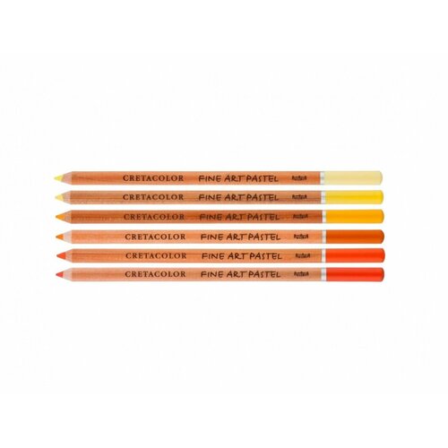 Cretacolor Набор пастельных карандашей Fine Art Pastel жёлто-оранжевые, 6 шт