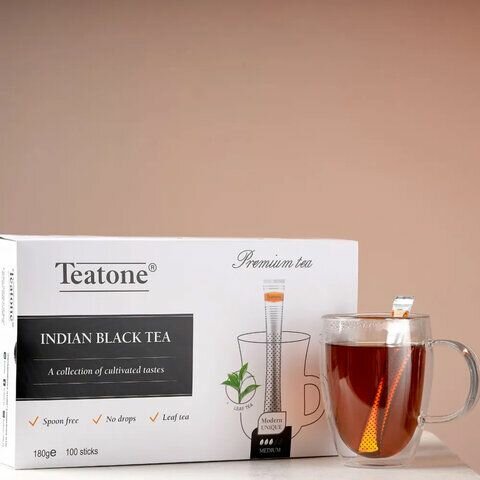 Чай черный 100 стиков по 1,8 г Teatone Индийский, 1 упаковка