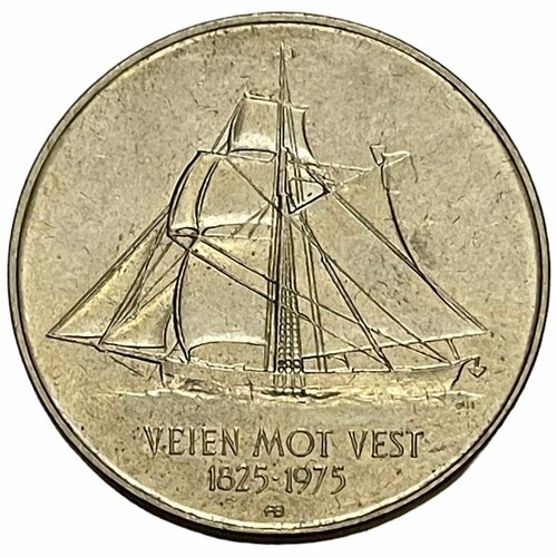 Норвегия 5 крон 1975 г. (150 лет иммиграции в Америку)