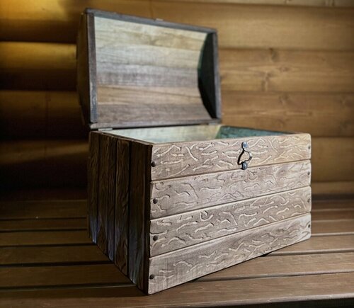 Изображение товара Сундук Банные штучки, липа, коричневый, 50x35x50 см