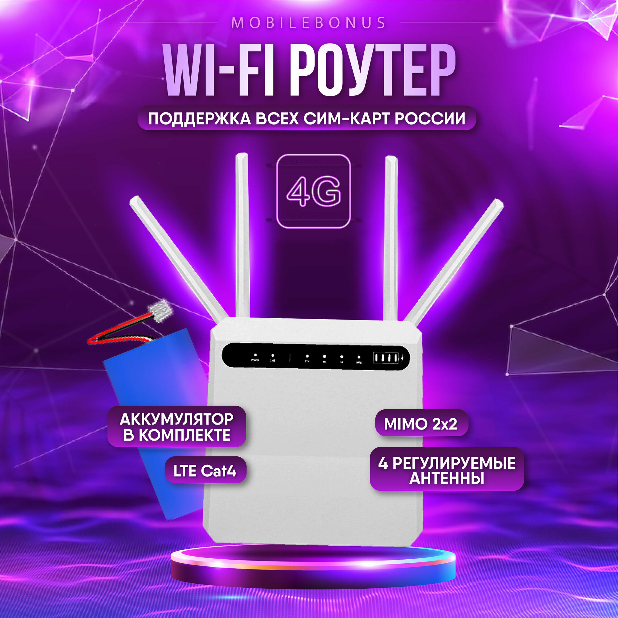 Роутер wi-fi с поддержкой сим карт 4G/5G