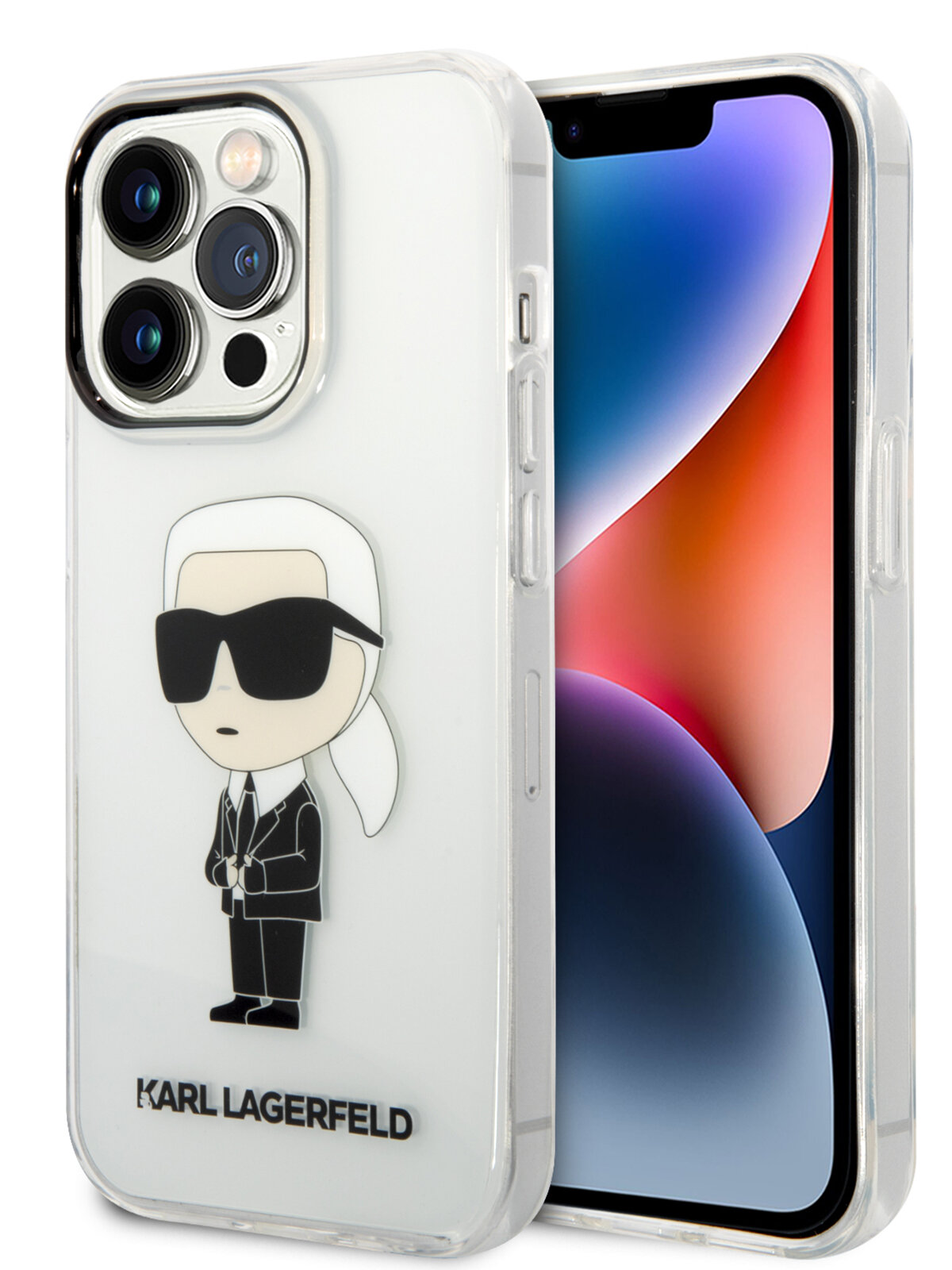 Lagerfeld для iPhone 15 Pro чехол PC/TPU NFT Karl Ikonik Hard Transparent