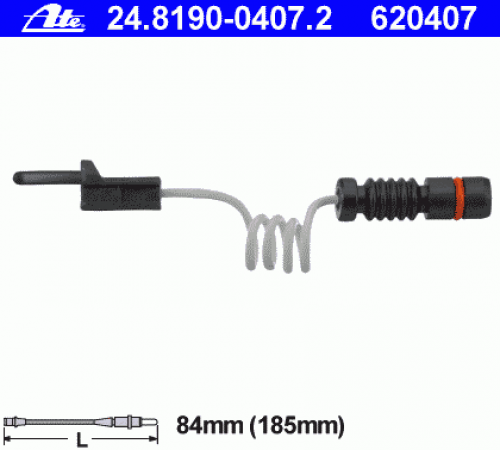 Сигнализатор износ тормозных колодок Ate 24.8190-0407.2 Mercedes-Benz: 9015400017 9015400117. Vag: 2D0919351 620407