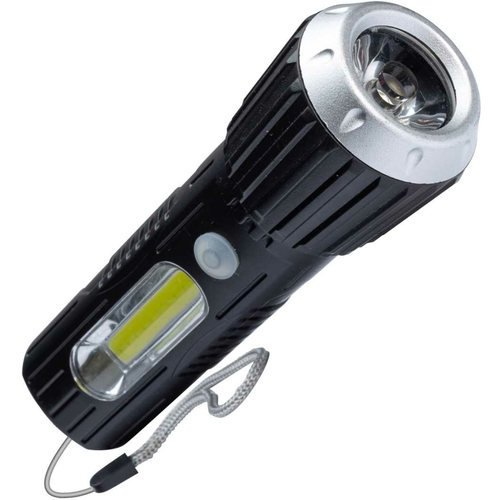 фото Фонарь ручной космос kos114lit abs пластик, 2 режима работы, светодиод, зарядка от usb встроенный аккумулятор емкостью 1ач, 16.3х5см