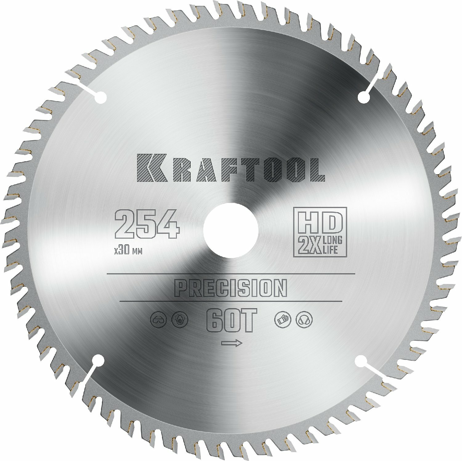 KRAFTOOL PRECISION 254х30мм 60Т, диск пильный по дереву (36952-254-30)