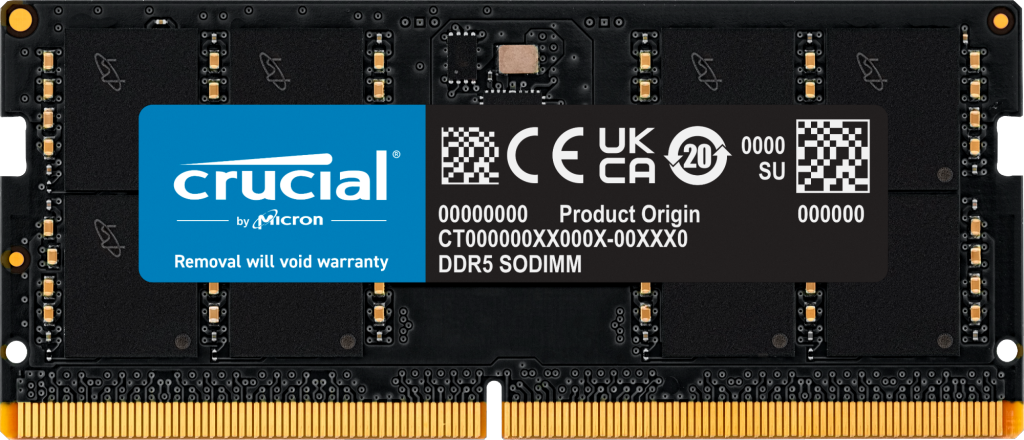 Оперативная память SODIMM DDR5 Crucial 32Gb 5600Mhz (CT32G56C46S5)
