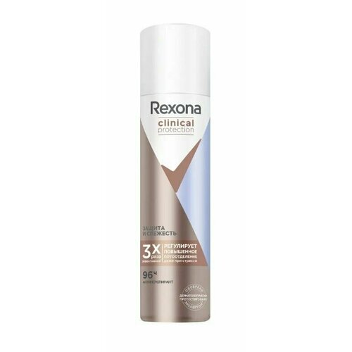 Rexona Антиперспирант-аэрозоль, Clinical Protection Защита и свежесть, 150 мл, 6 шт.