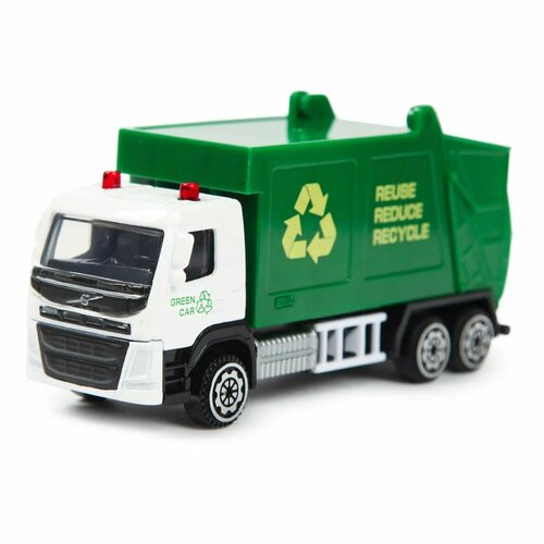 Машина MSZ 11см Volvo Garbage Truck Белая 67377 машина msz 1 72 volvo crane truck красная 37704