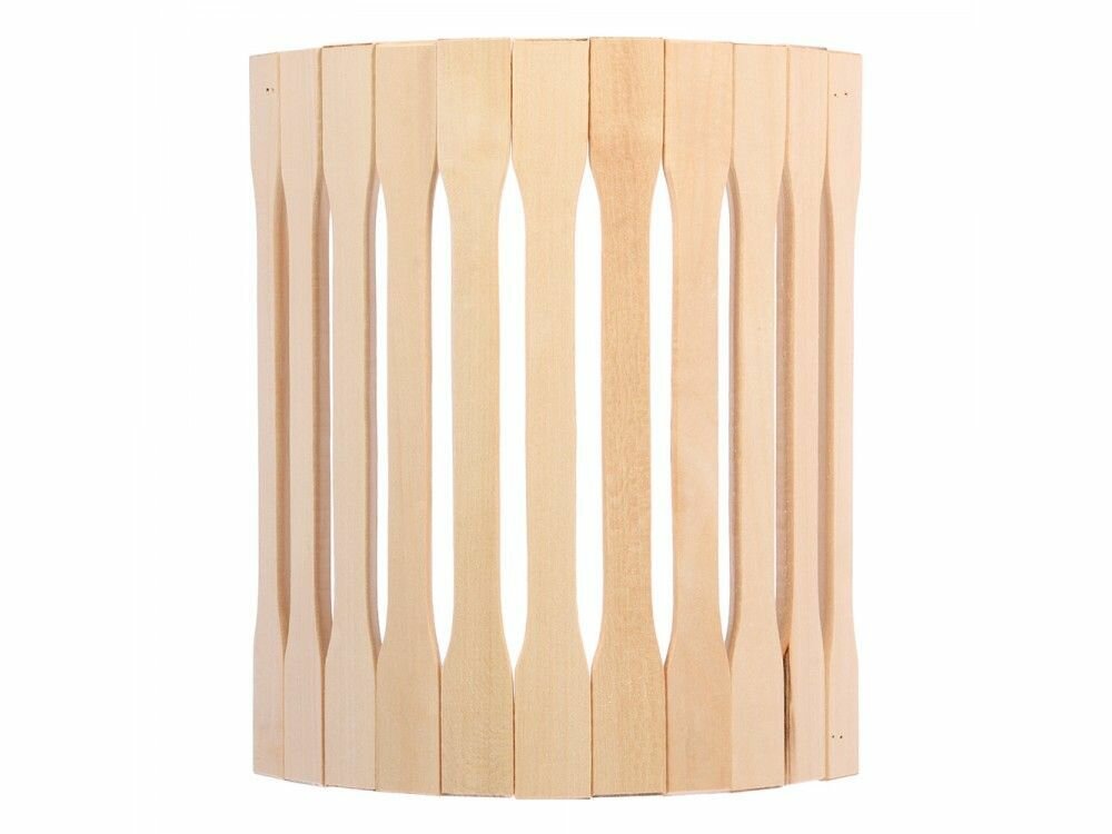 фото Абажур деревянный для бани и сауны из липы / Банный настенный декоративный плафон на лампу, светильник в парную
