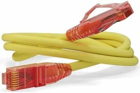 Кабель для компьютера Hyperline PC-LPM-UTP-RJ45-RJ45-C5e-3M-LSZH-YL - фото №1