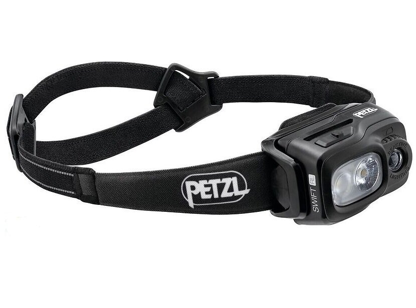 Налобный фонарь Petzl SWIFT RL (Черный с черным ремешком)