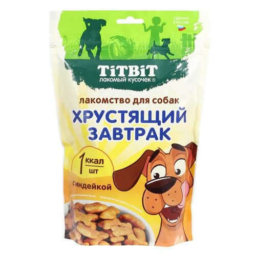 Лакомство TiTBiT Хрустящий завтрак с индейкой для собак (350 г)