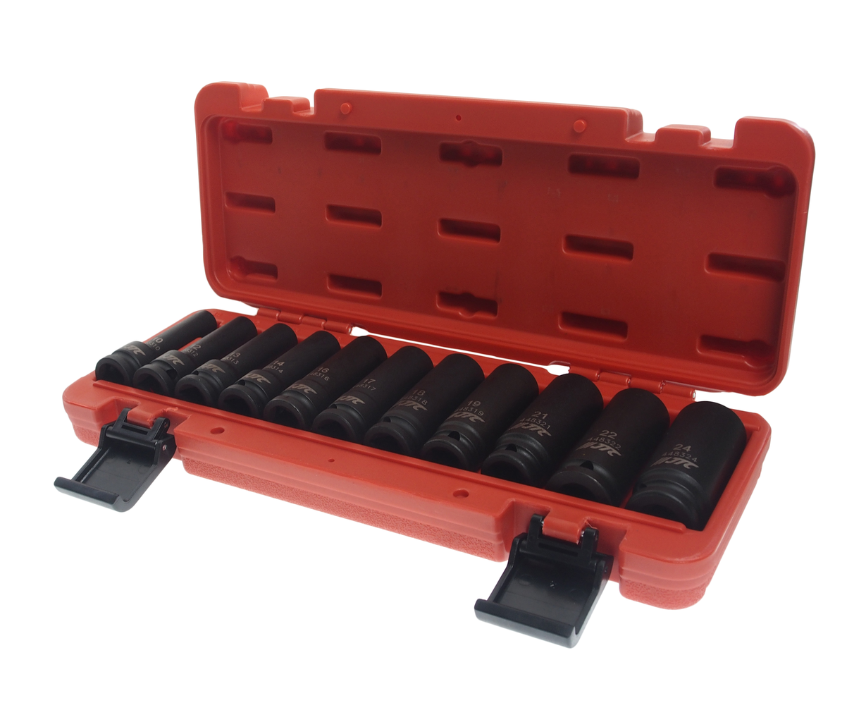 фото JTC-J411P Набор головок торцевых глубоких ударных 12-гранных 1/2" 10-24мм 10 предметов JTC /1/16