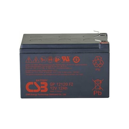 Батарея CSB Аккумулятор GP12120 F2 12V/12Ah батарея для ибп csb 12v 12ah csb gp12120 f2