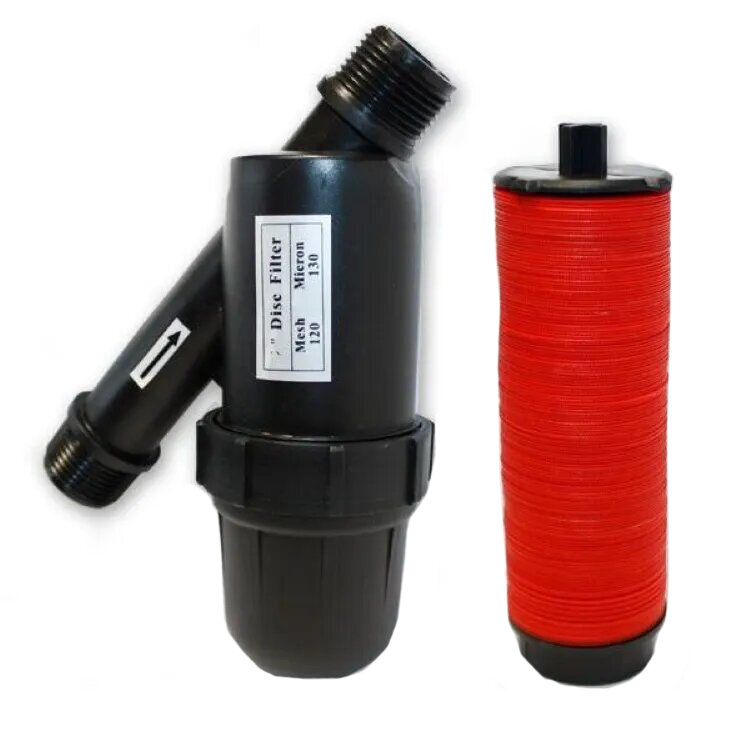 фото Фильтр дисковый Green Helper резьба наружная 3/4″ с двух сторон, 120 mesh 1725D120M