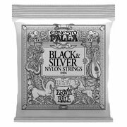 Струны для акустической гитары ernie ball black and silver 2406