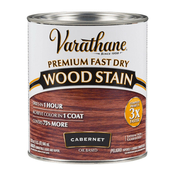 Varathane Premium Fast Dry Wood Stain тонирующее прозрачное масло для дерева (каберне 0946 л)