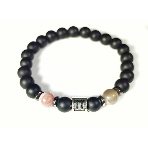 фото Браслет, яшма, сердолик, шунгит, черный hrustalek