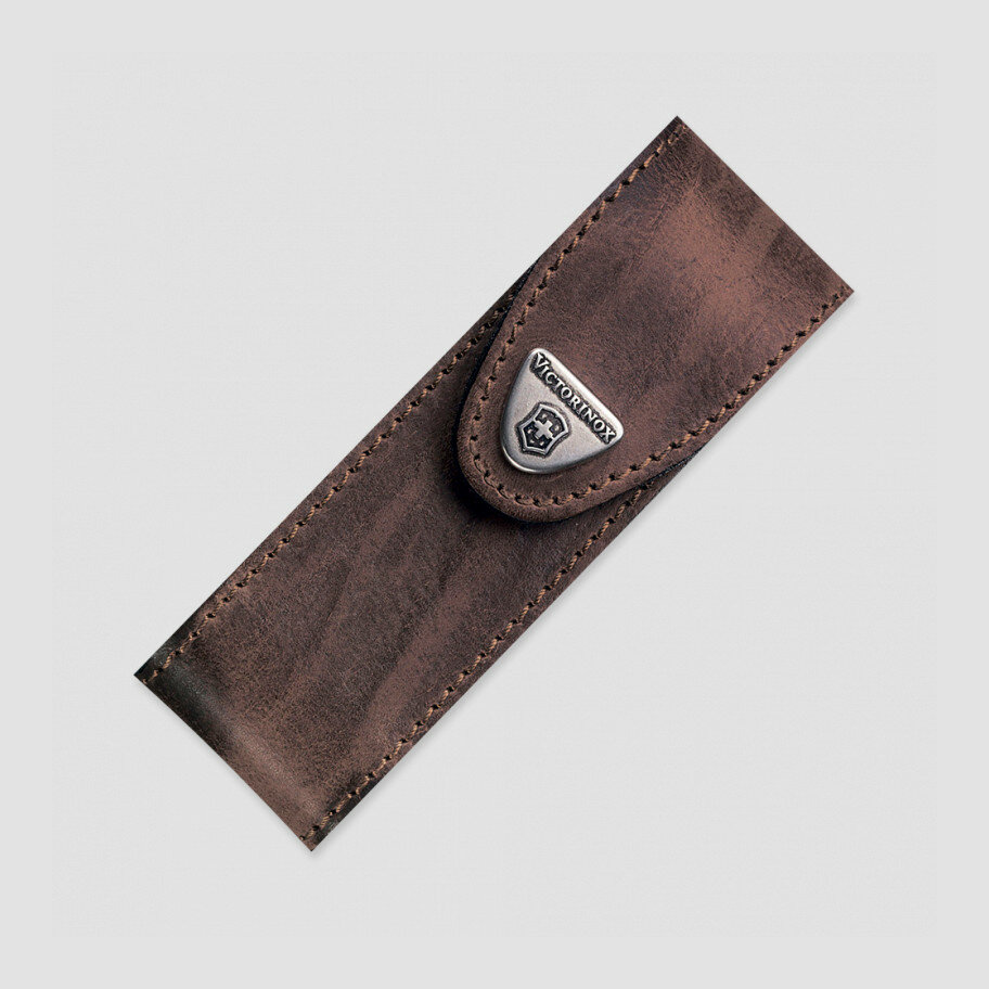 Чехол из нат.кожи Victorinox Leather Belt Pouch (4.0548) коричневый с застежкой на липучке без упако - фото №7