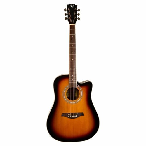 Акустическая гитара дредноут ROCKDALE Aurora D3 C SB Gloss гитара акустическая цвет санберст 104см с вырезом
