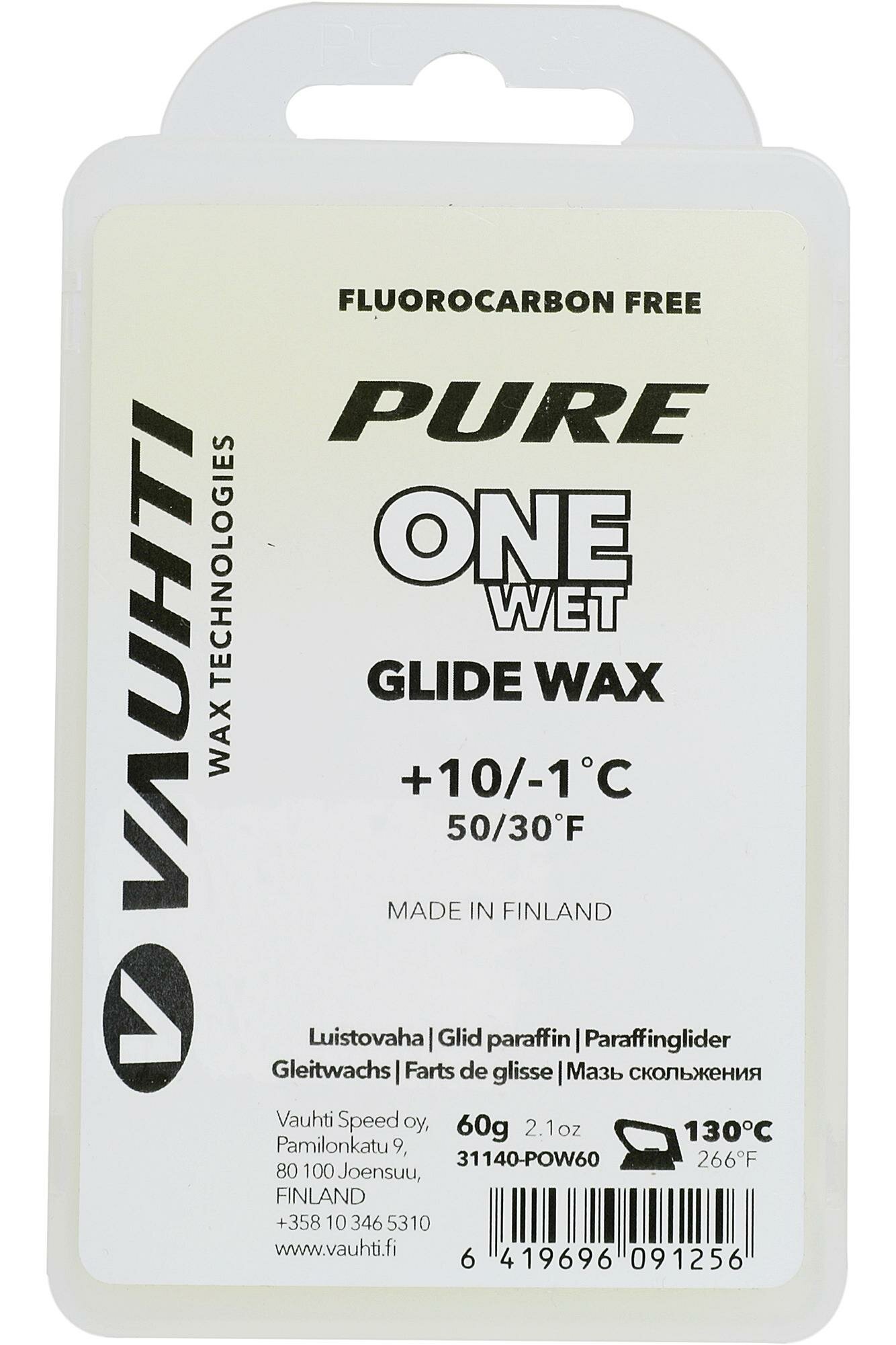 Безфтористый парафин скольжения жидкий Vauhti Pure One Wet (+7/-3)