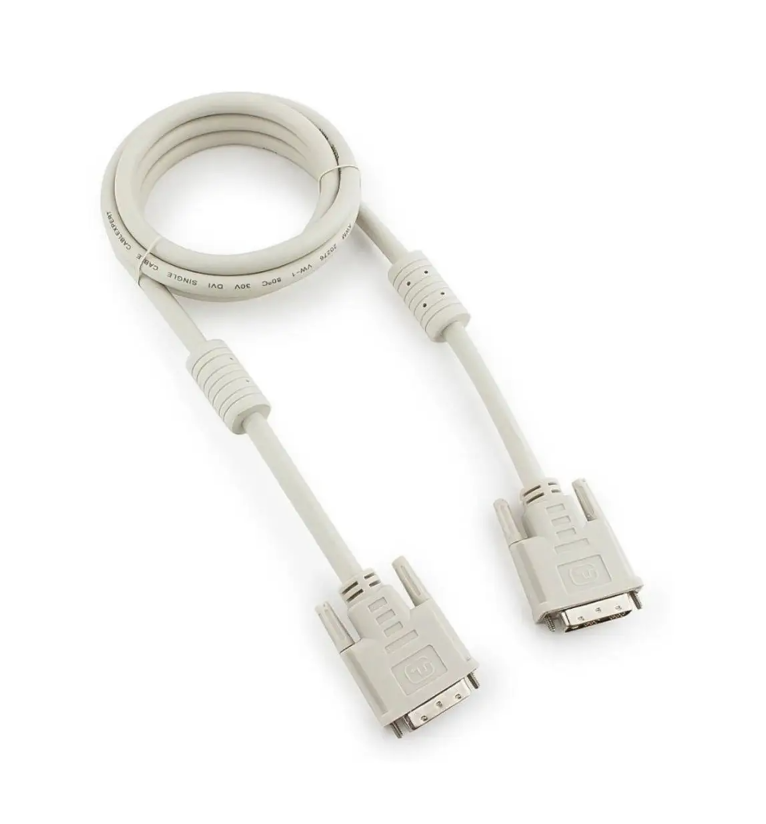 Кабель Bion Кабель DVI-D dual link 25M/25M, экран, ферритовые кольца, 1.8м [BXP-CC-DVI2-018]