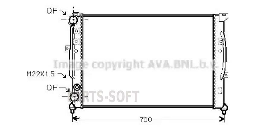 AVA AIA2123 Радиатор системы охлаждения